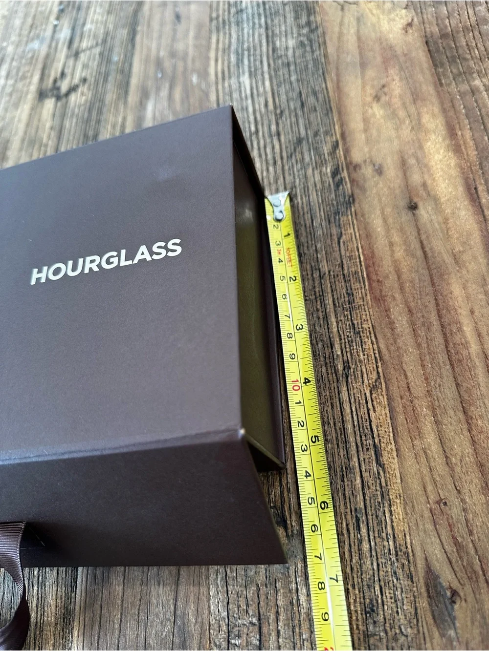 Hourglass Brown Gift Box with Ribbon